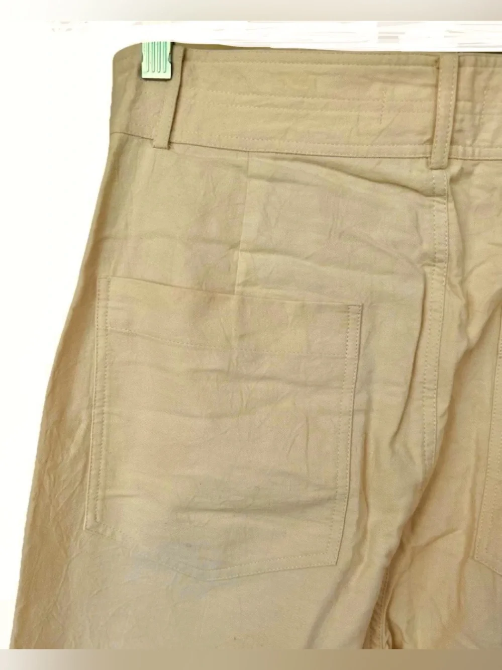 Apiece Apart Butter Yellow Wide Leg Trousers Cotton Size 8